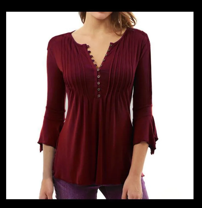 Seven Point Flared Sleeve T-Shirts 5078