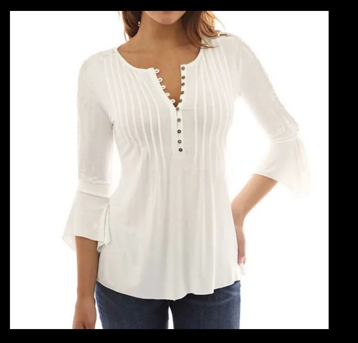Seven Point Flared Sleeve T-Shirts 5078