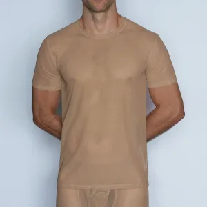 Sheer Crew Neck T-Shirt Nix Nude