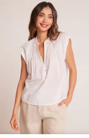 Short Sleeve Pintuck Pullover Top