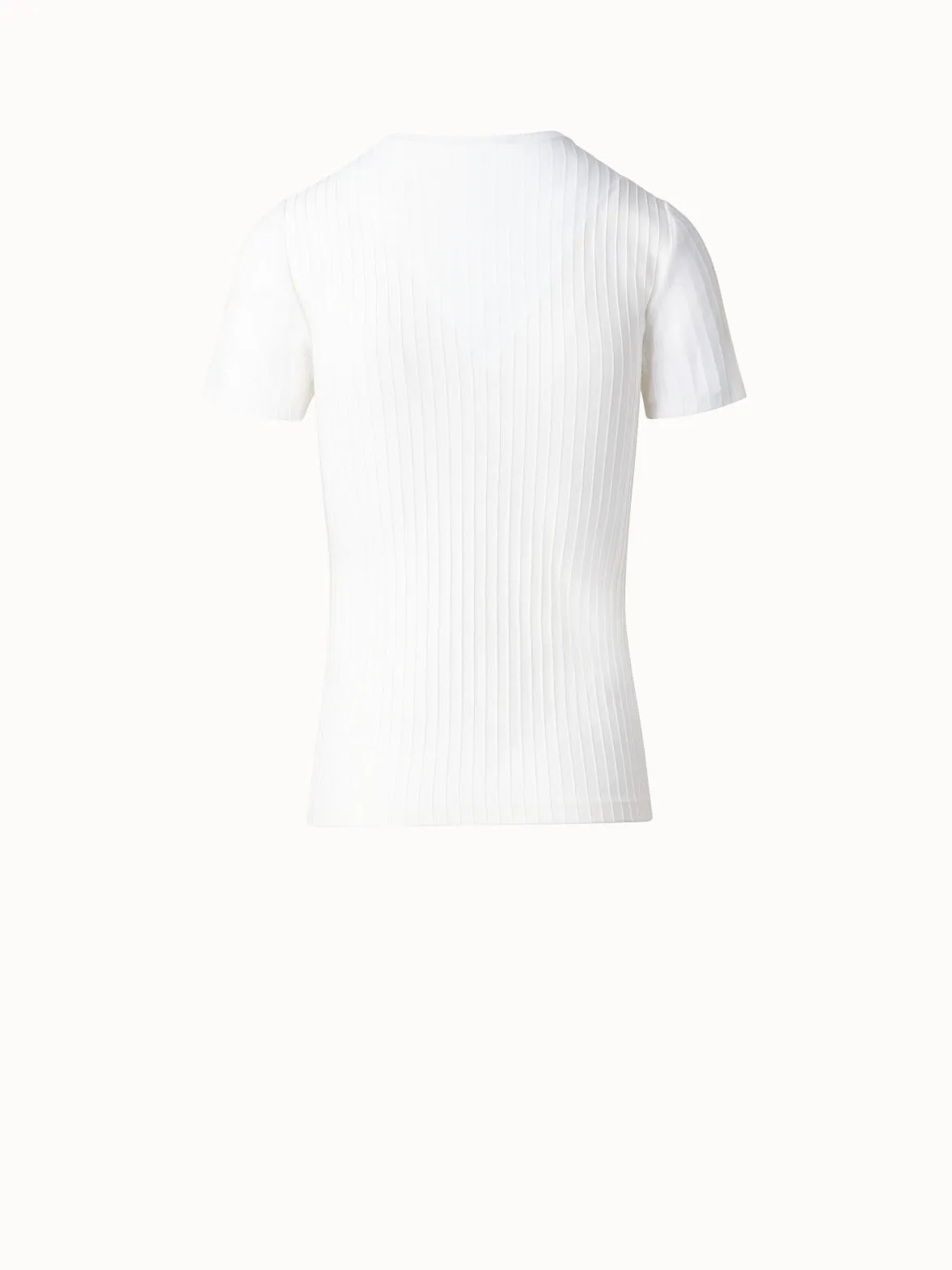 Silk Cotton T-Shirt with Semi Sheer Details