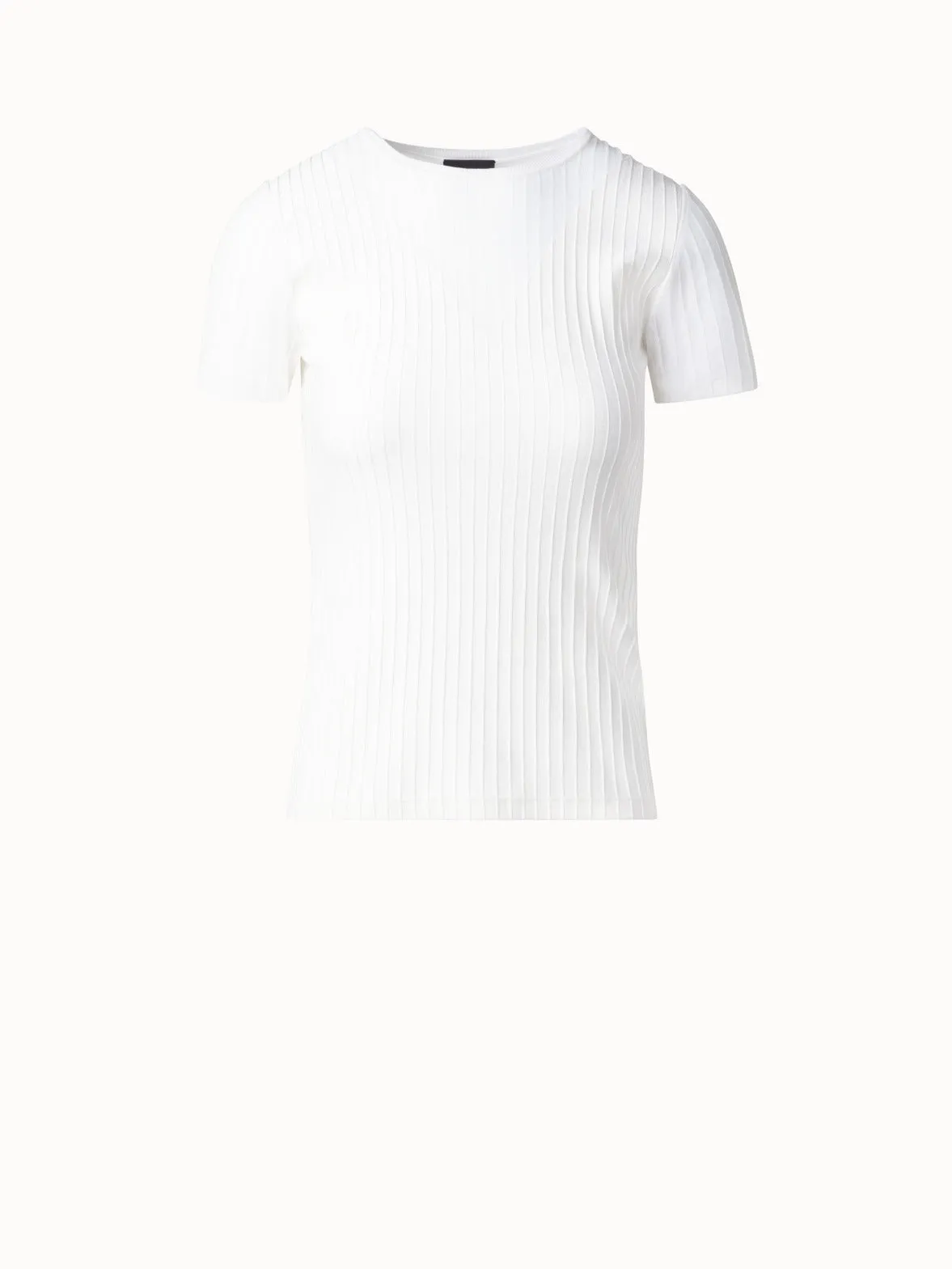 Silk Cotton T-Shirt with Semi Sheer Details
