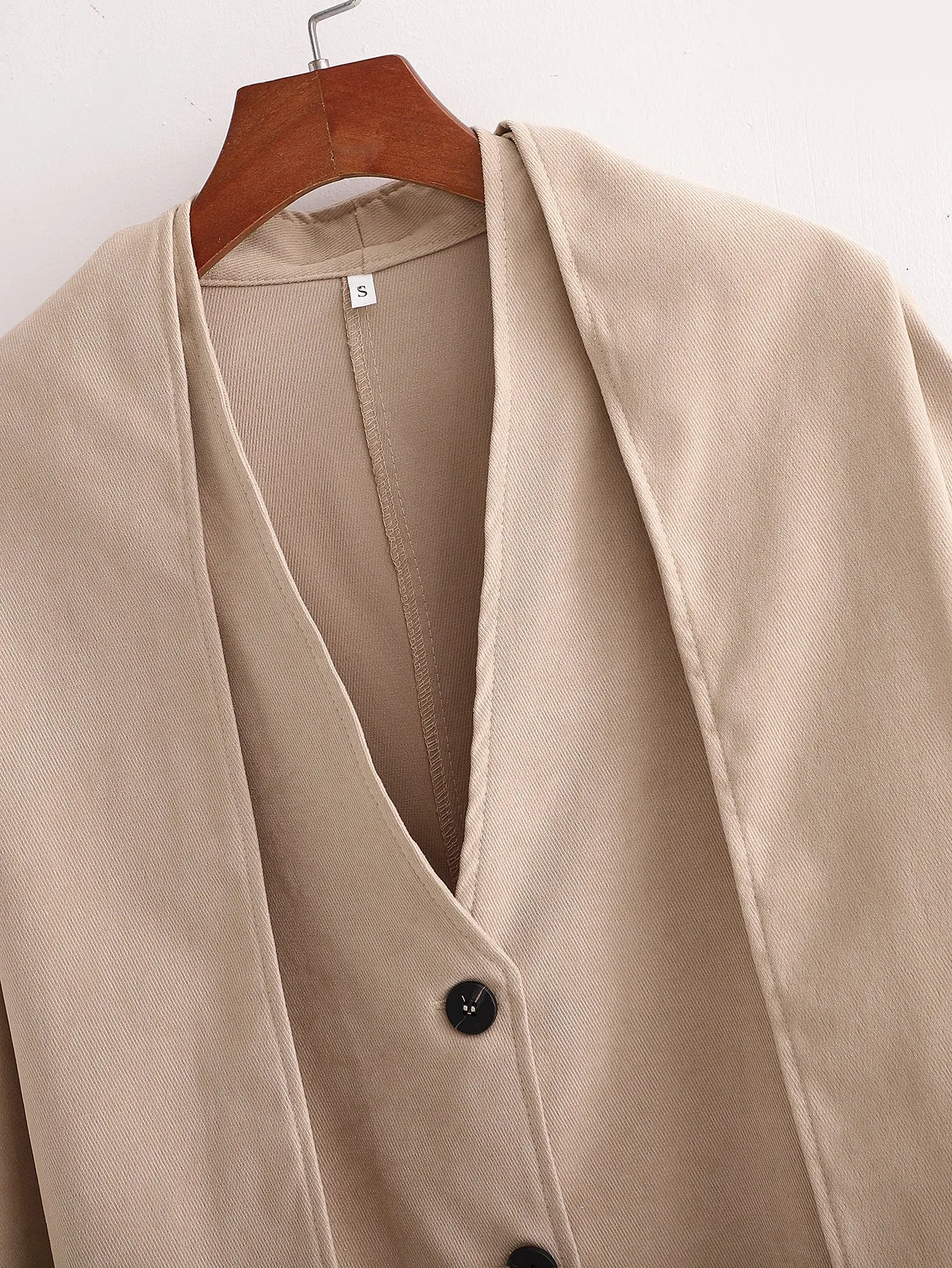 Single-breasted V-neck Cloak Capes Outerwear