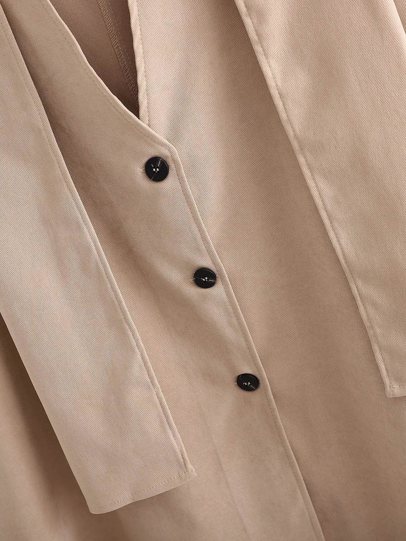 Single-breasted V-neck Cloak Capes Outerwear