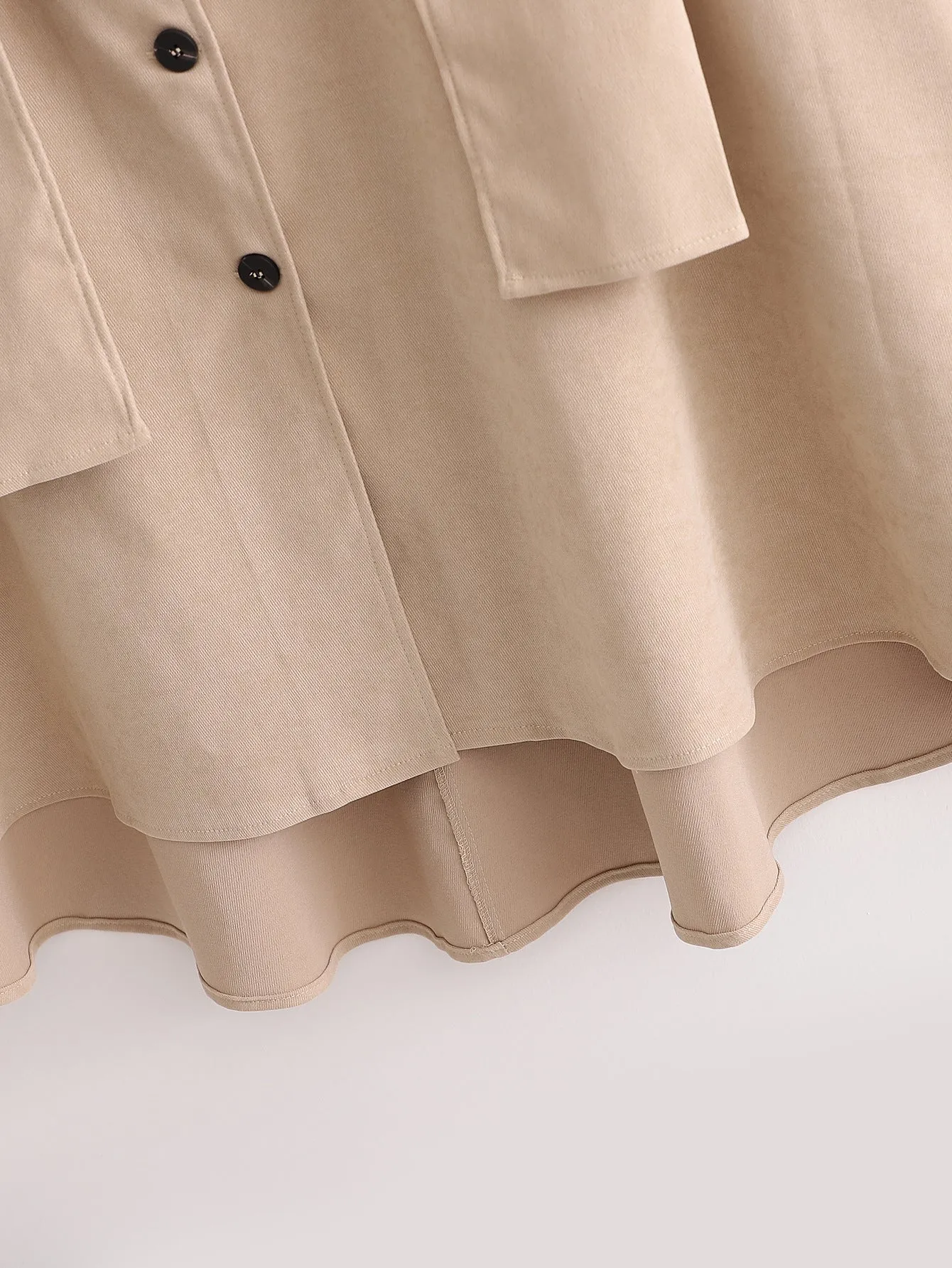 Single-breasted V-neck Cloak Capes Outerwear