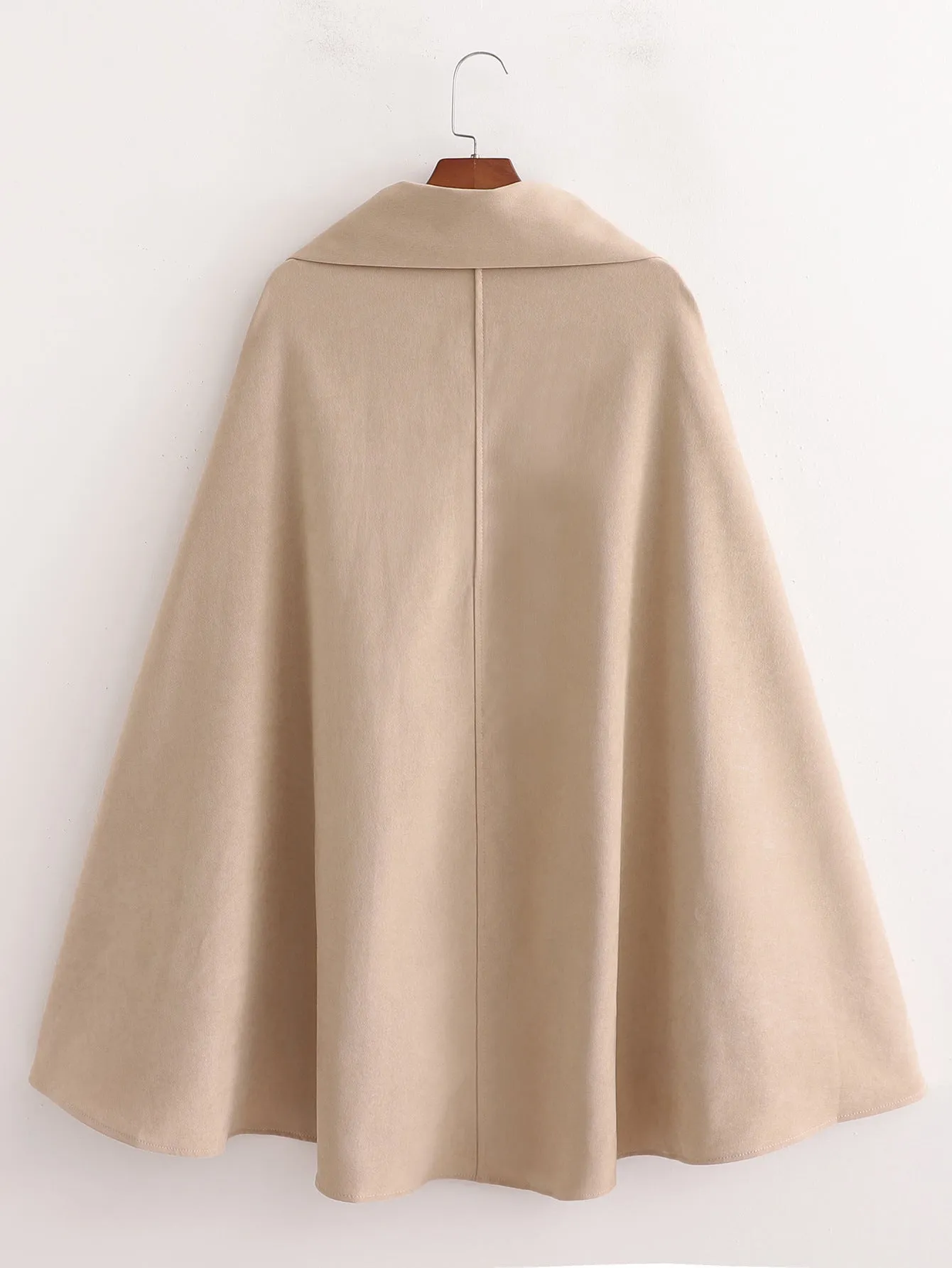Single-breasted V-neck Cloak Capes Outerwear