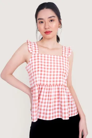 Sleeveless Gingham Top