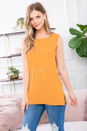 Sleeveless Side Slit Top