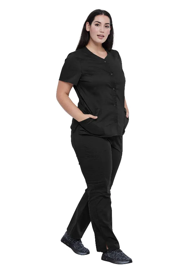 Snap Front V-Neck Top