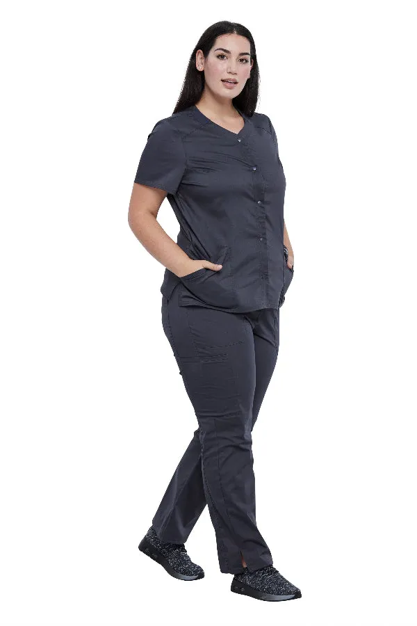 Snap Front V-Neck Top