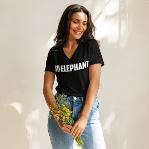 SO ELEPHANT WOMEN'S RELAXED V-NECK BEAUTIFUL T-SHIRT