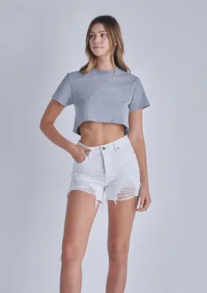 Sofie Side Slit Mom Short