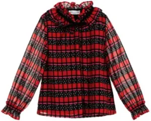 Sonia Rykiel Star Voile and Flock Blouse