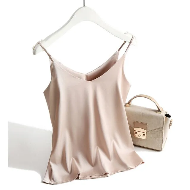 Spaghetti Strap Silk Tank Top/Camisole