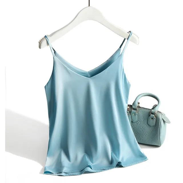 Spaghetti Strap Silk Tank Top/Camisole
