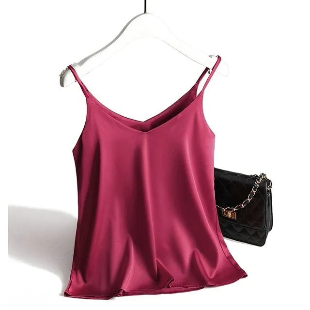 Spaghetti Strap Silk Tank Top/Camisole