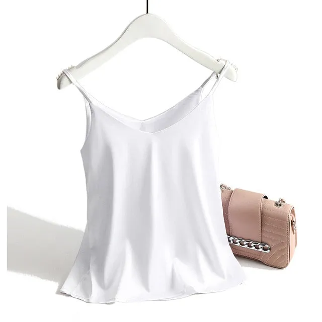 Spaghetti Strap Silk Tank Top/Camisole