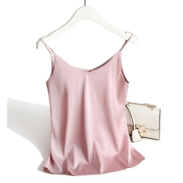 Spaghetti Strap Silk Tank Top/Camisole
