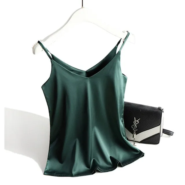 Spaghetti Strap Silk Tank Top/Camisole
