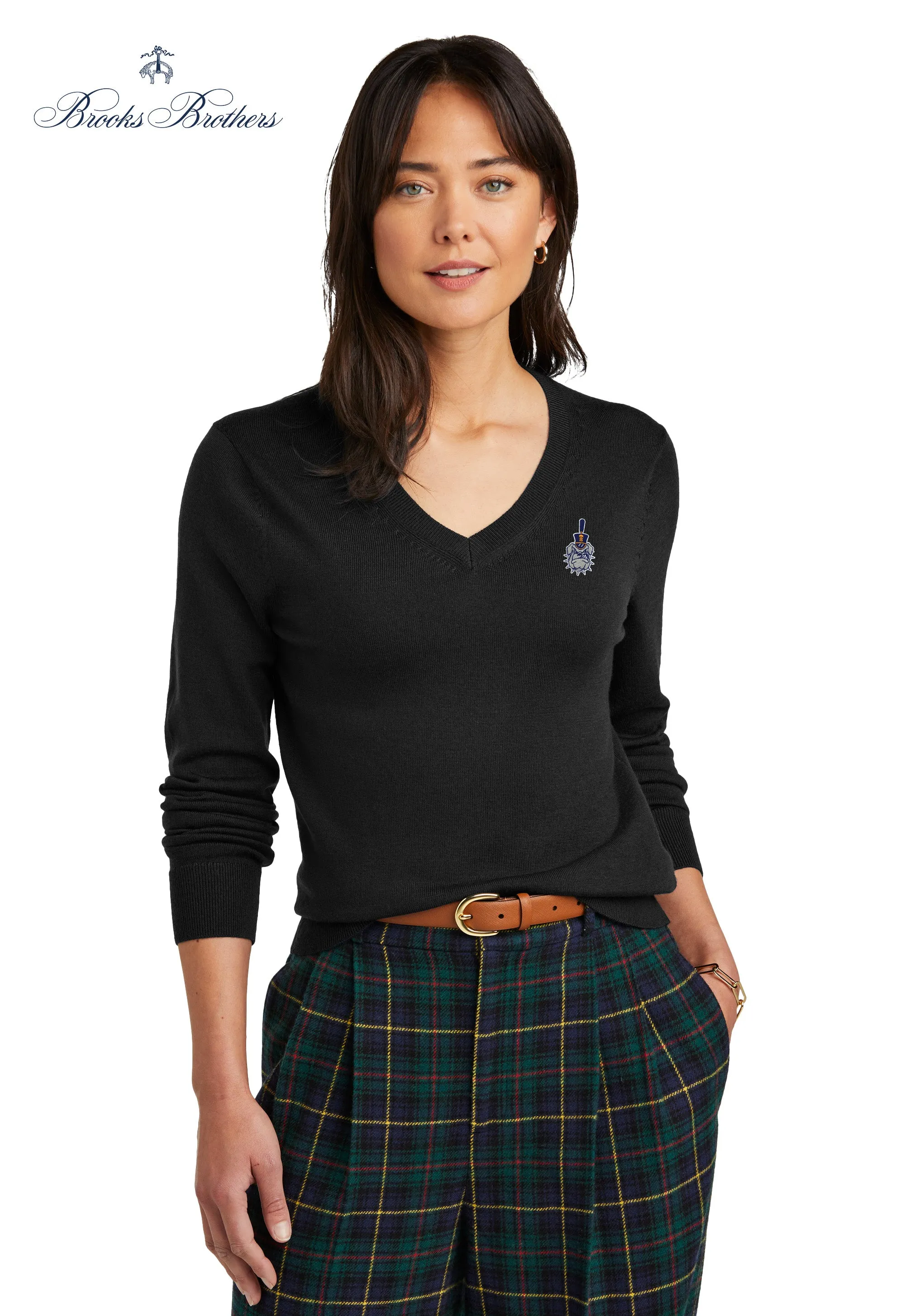 The Citadel, Spike, Brooks Brothers ® Women’s Washable Merino V-Neck Sweater