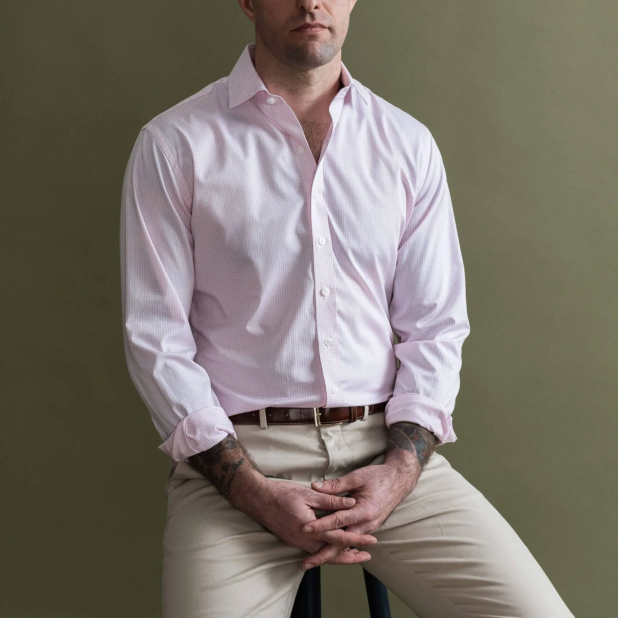 The Pink Kent Gingham Custom Shirt