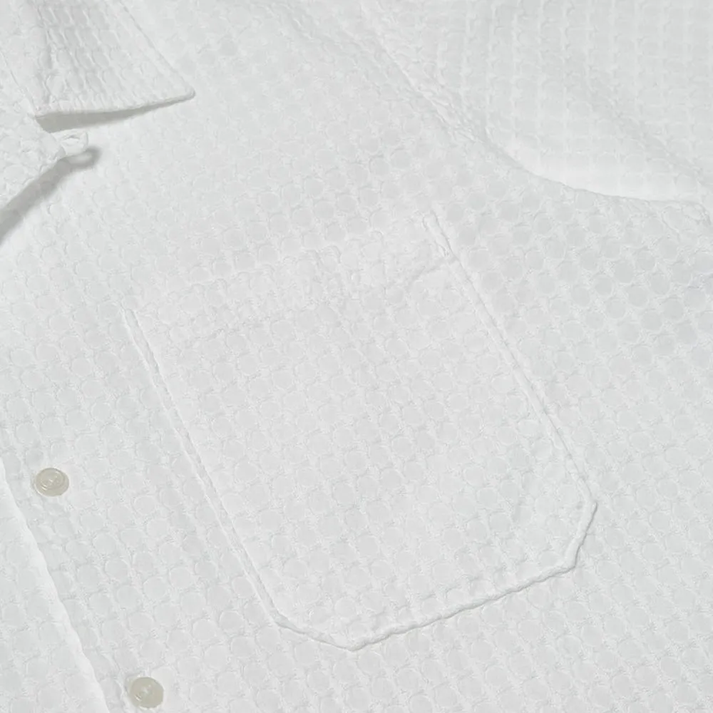 Universal Works Delos Cotton Camp Shirt White