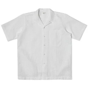 Universal Works Delos Cotton Camp Shirt White