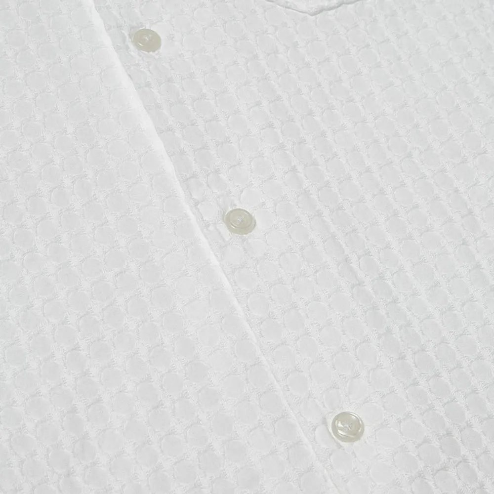 Universal Works Delos Cotton Camp Shirt White