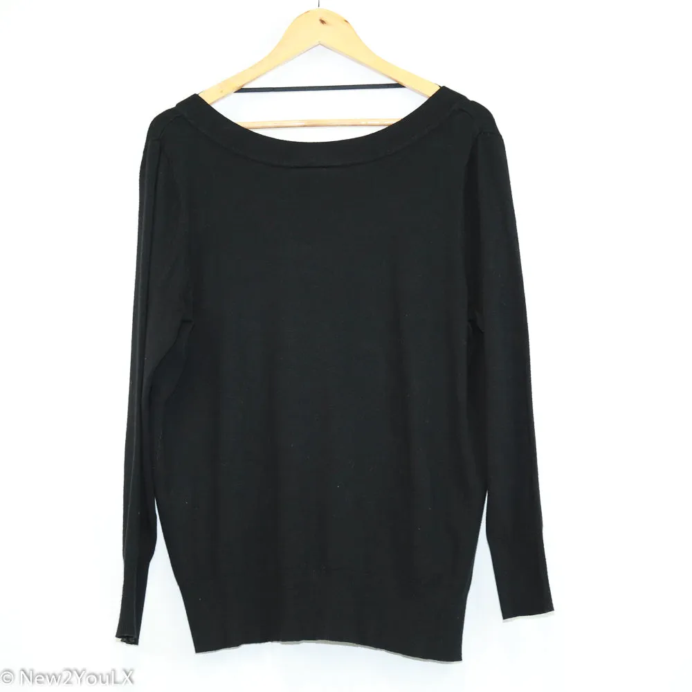 V-Neck Knit Sweater (Lane Bryant)
