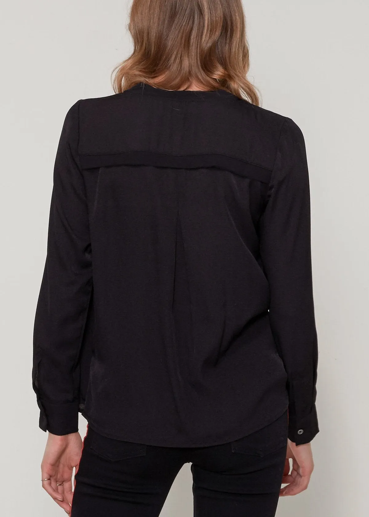V-Neck Surplice Blouse