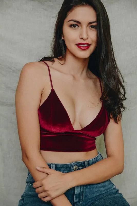 Velvet Longline Bralette (Multi colors avail)