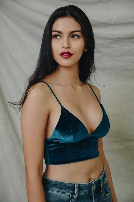 Velvet Longline Bralette (Multi colors avail)