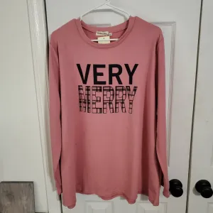 Very Merry sweatshirt tops by Southern Stitch