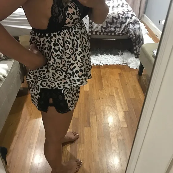 Victoria Secret pajama baby doll set small leopard