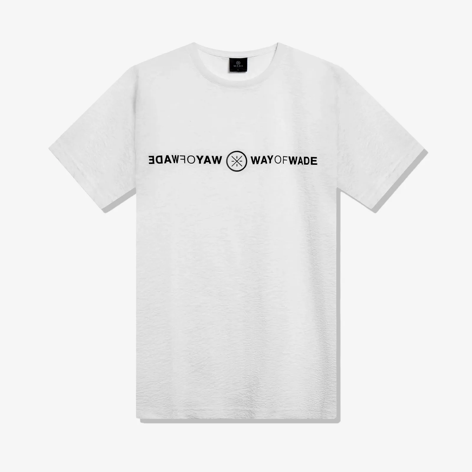 Wade Mirrored Logo Seersucker T-Shirt - Grey