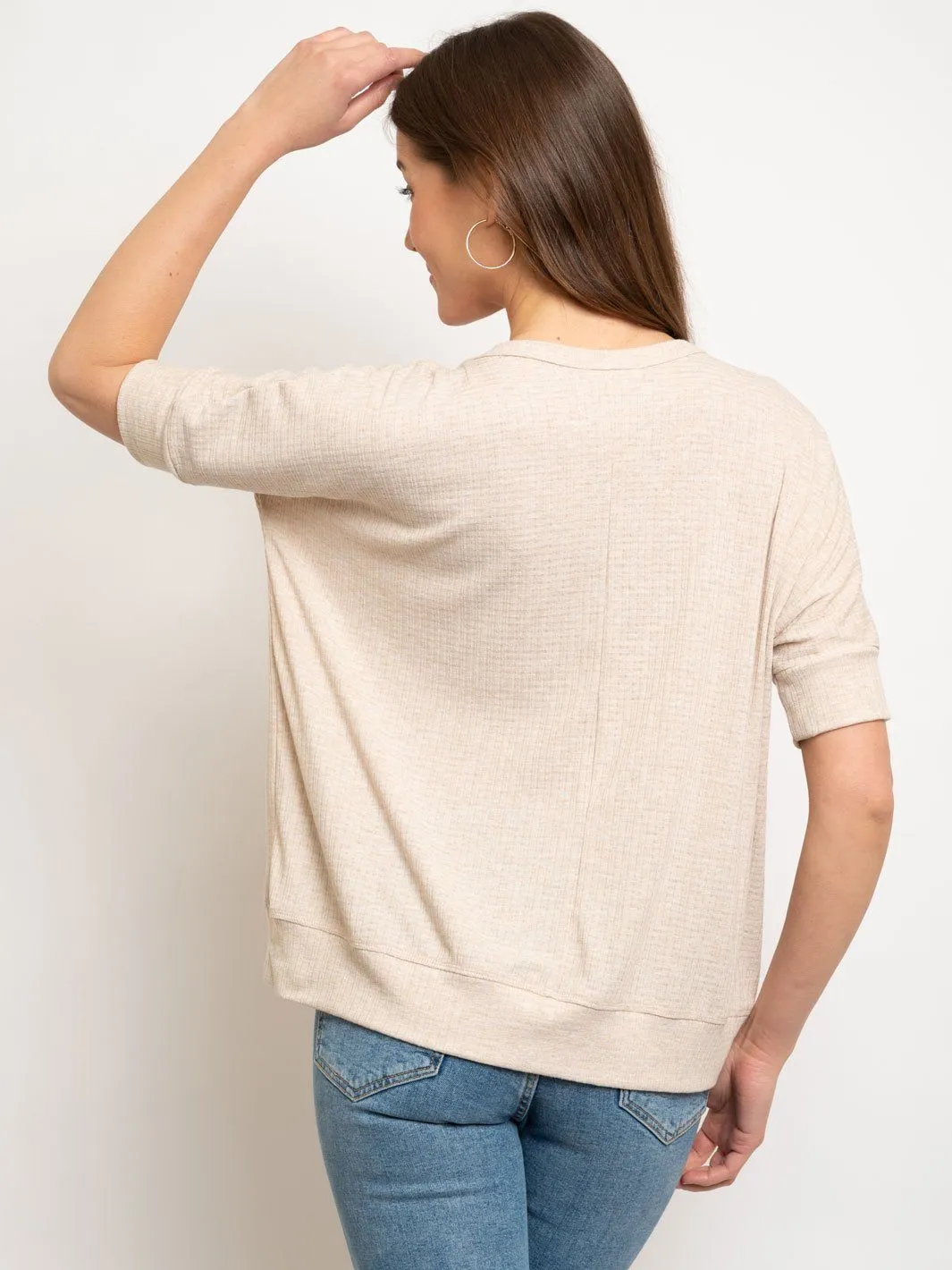 WOMEN'S CASUAL V-NECK SHORT SLEEVE TOP
