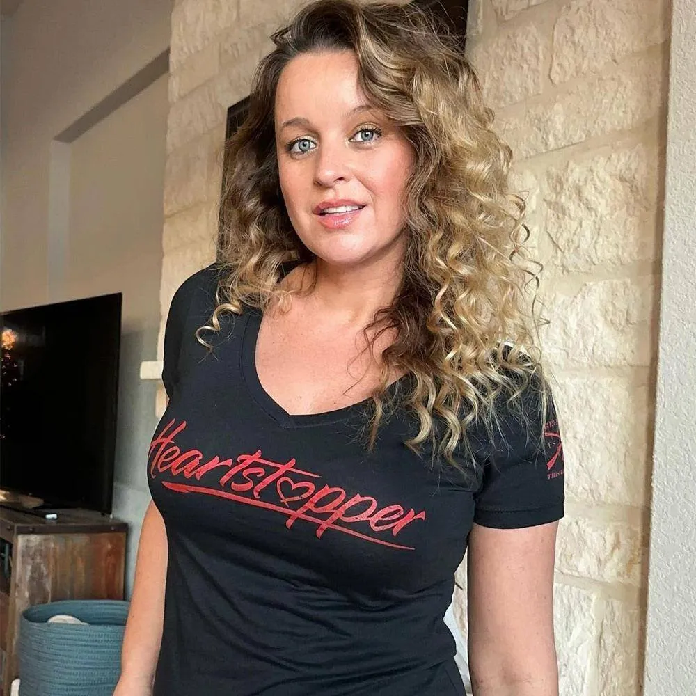 Women's Heartstopper V-Neck - Black