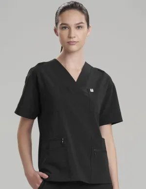 Womens Pro Scrub Top - Black