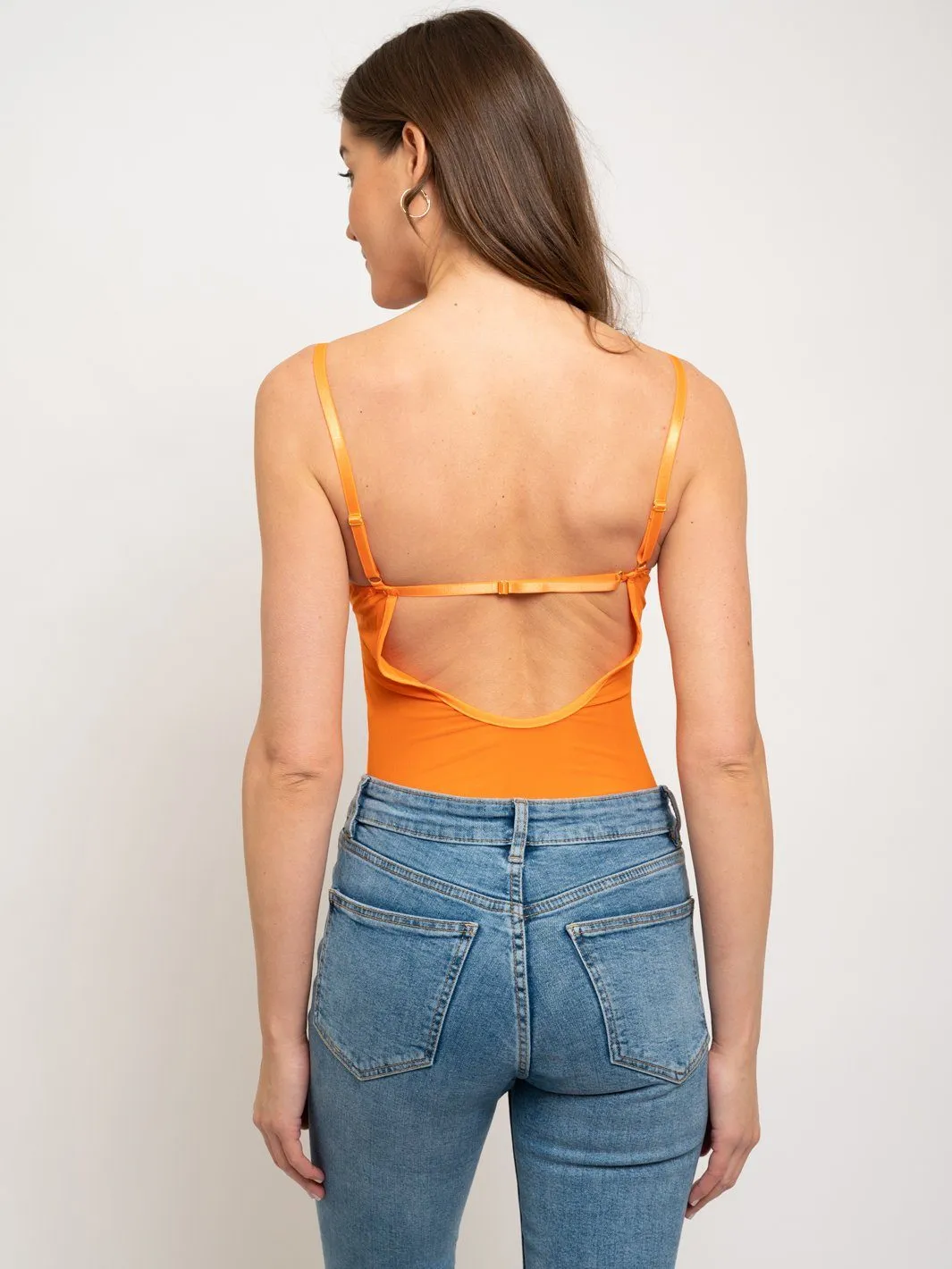 WOMEN'S SHEER OPEN BACK BODYSUIT