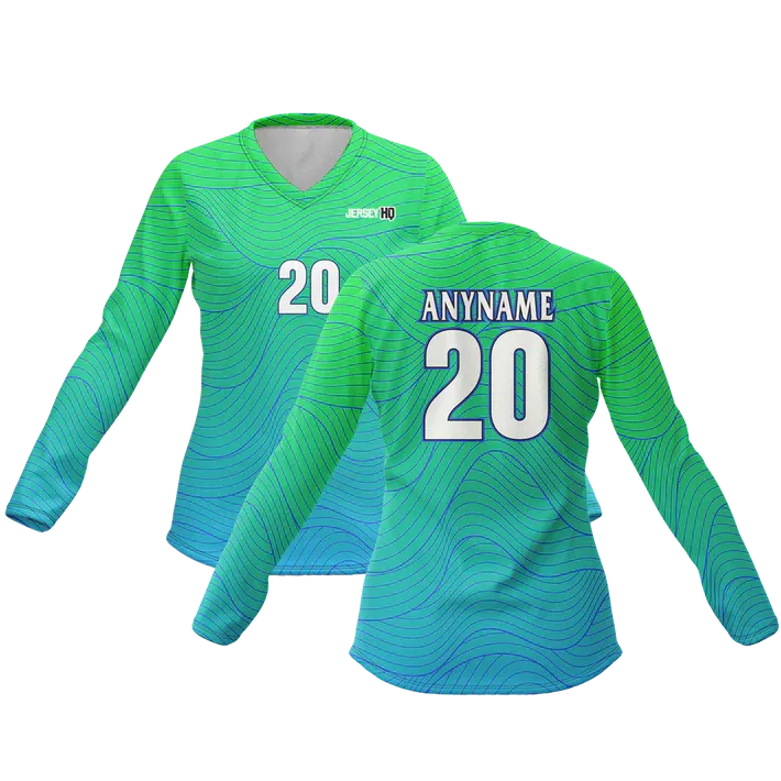 Women's Volleyball Long Sleeve V-Neck