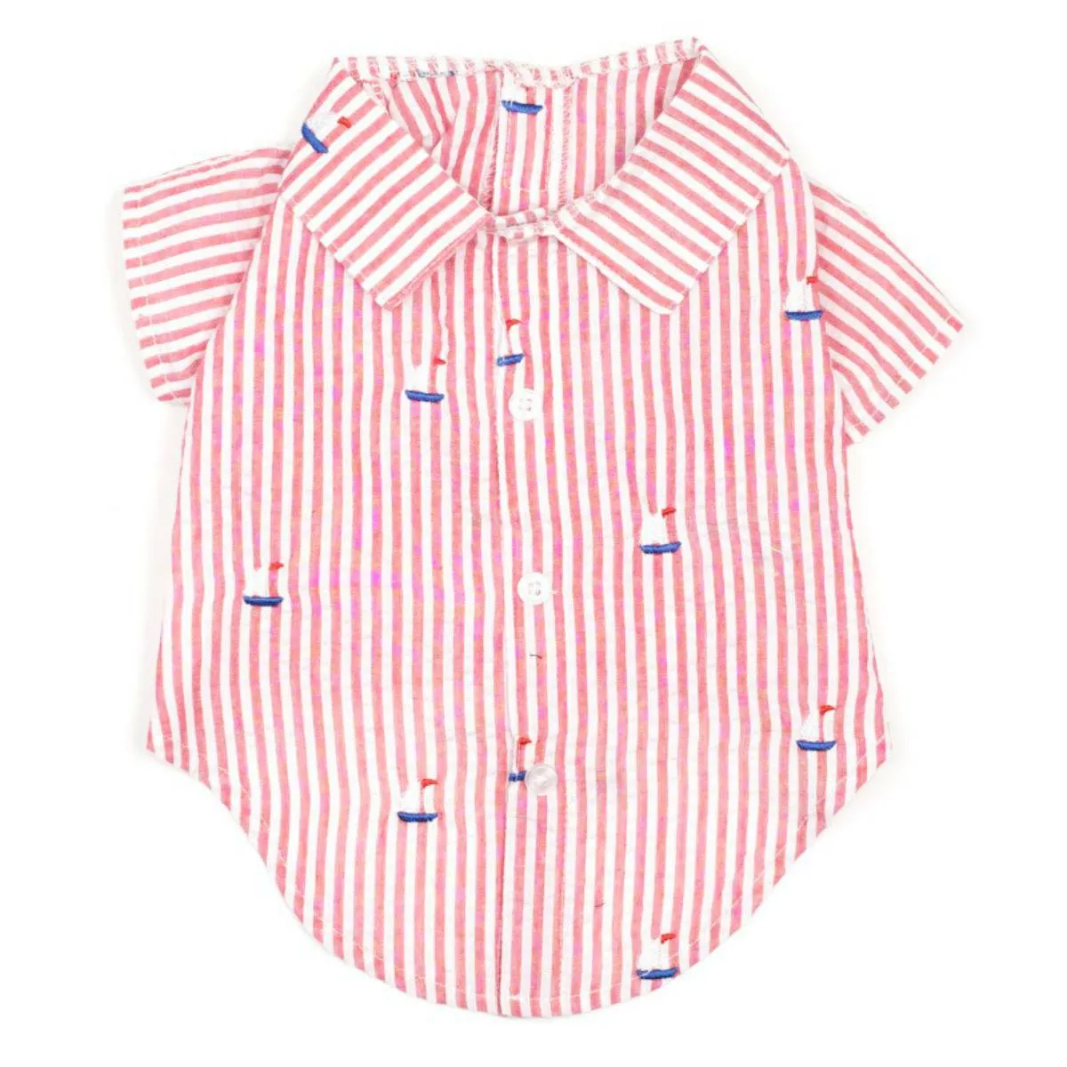 Worthy Dog Shirt Red Stripe Sailboat - 40% OFF!!!