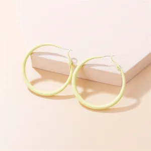 Yellow Hoop Earrings